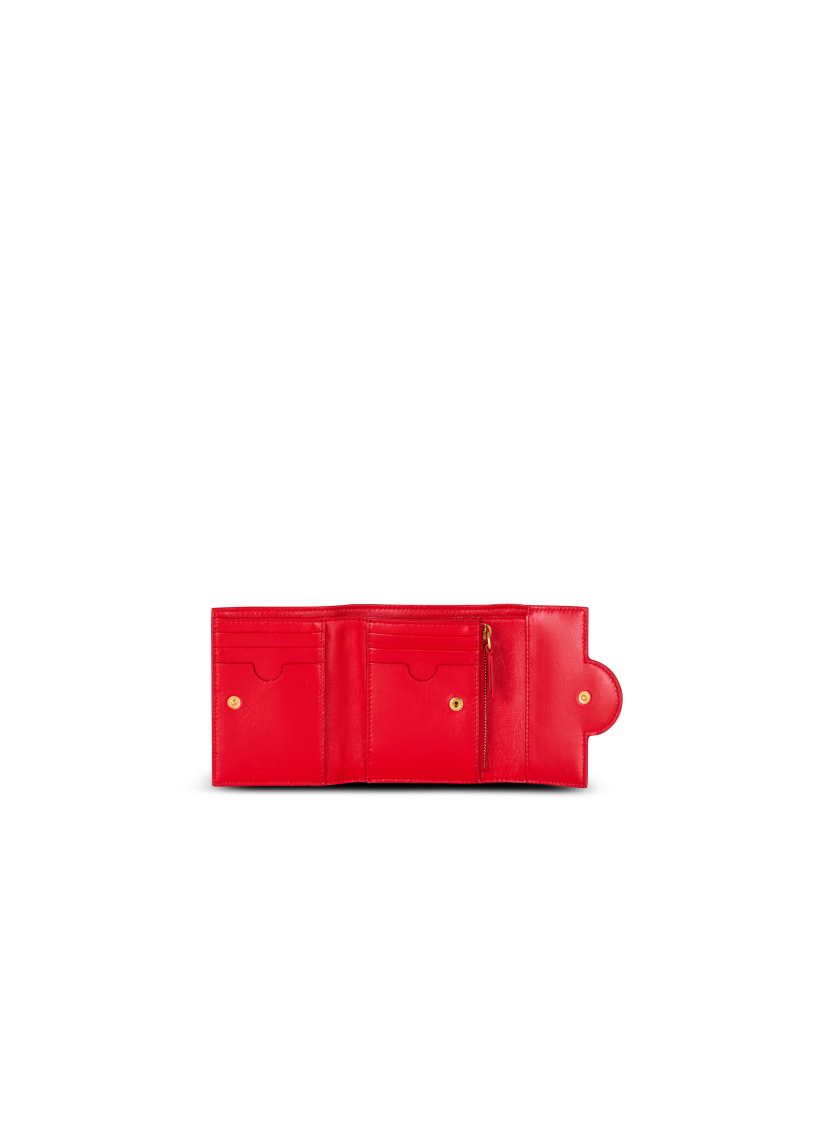 Printed calfskin B-Buzz trifold wallet