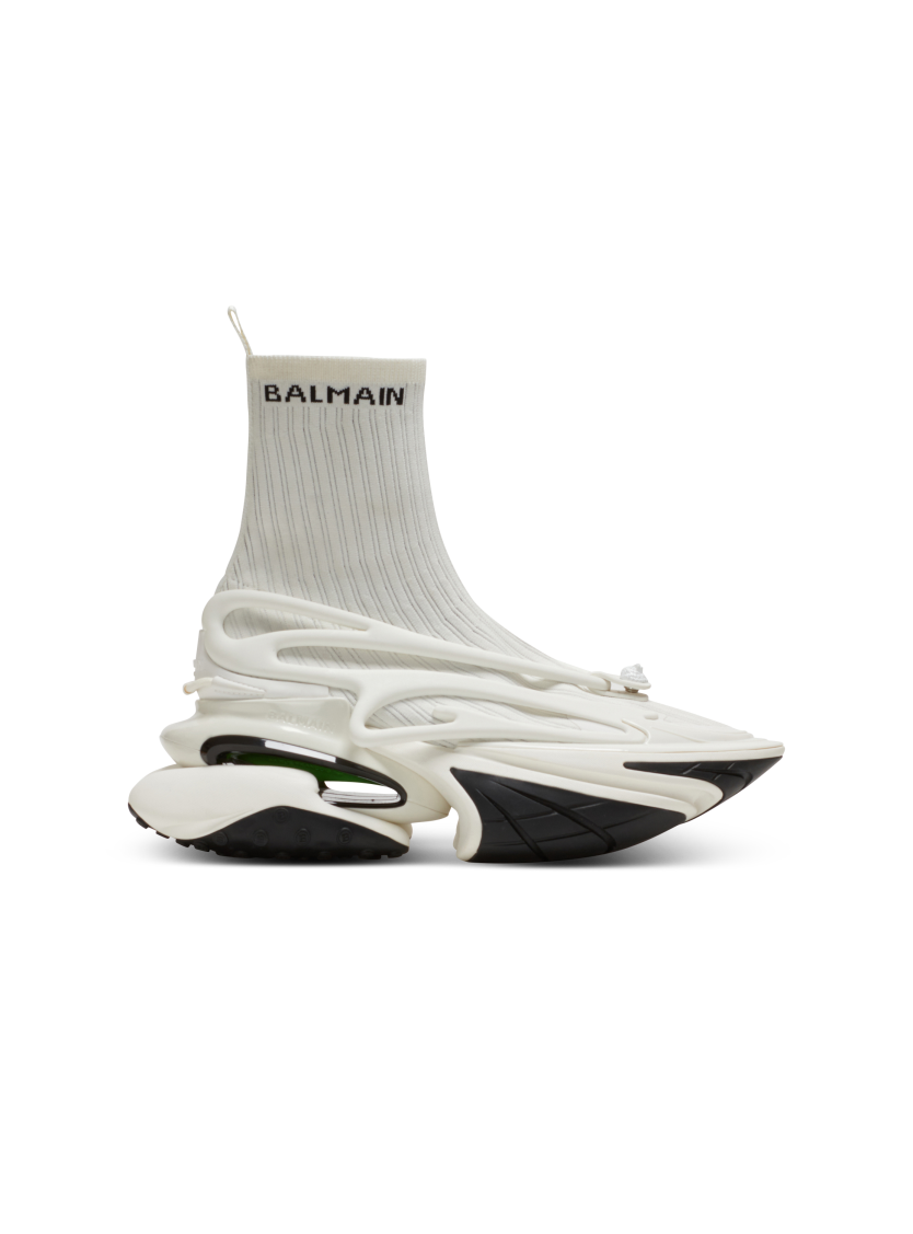 Unicorn high-top sneakers in mesh and leather