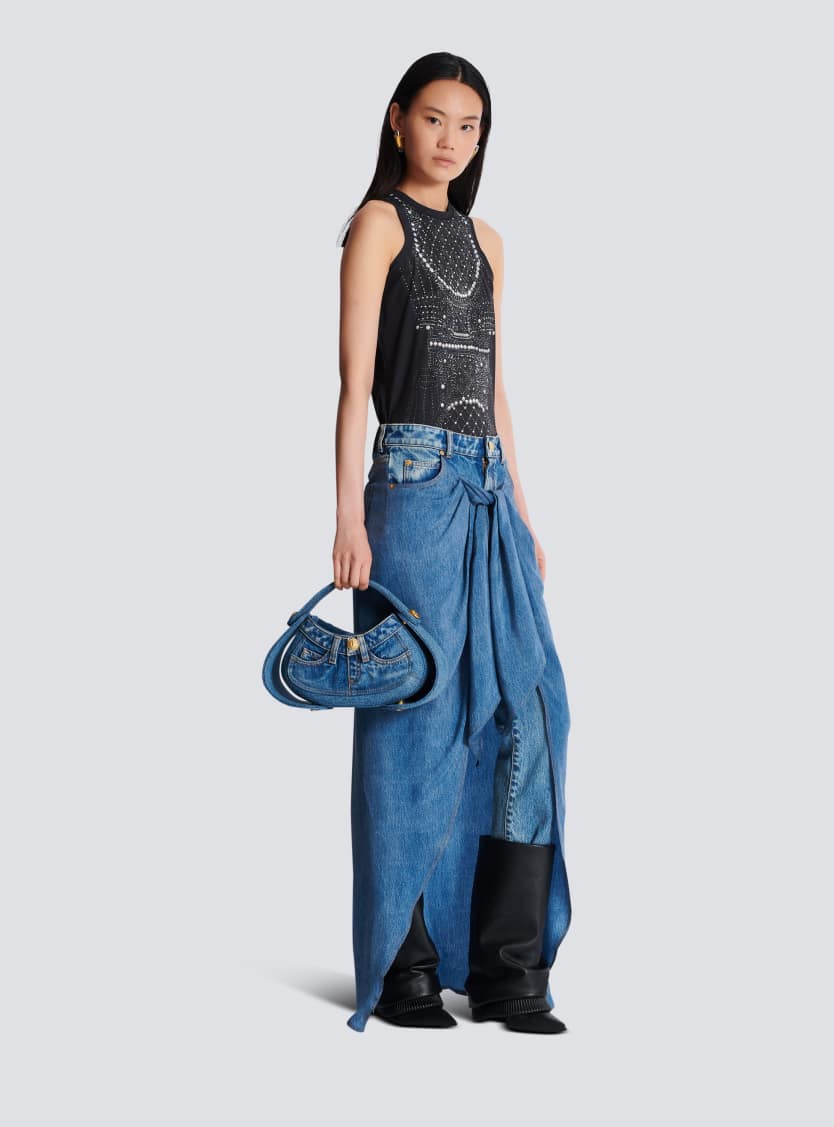 Medium denim Jolie Madame bag