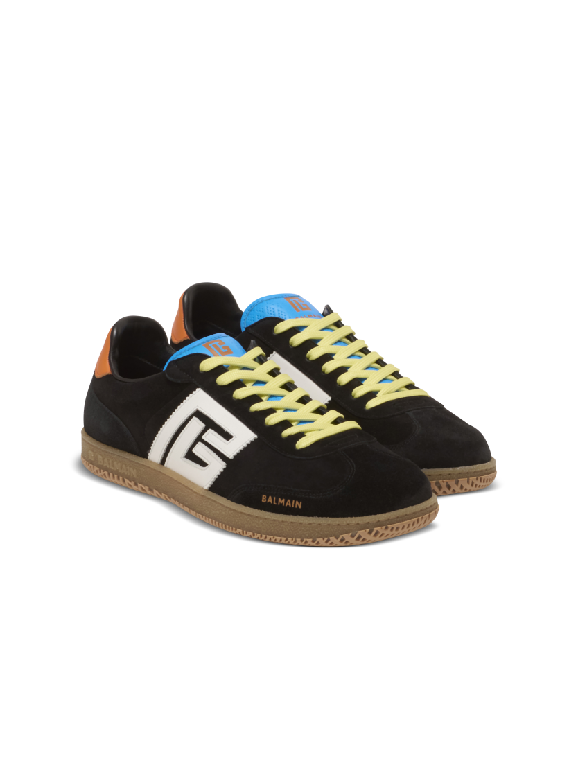 Swan sneakers in calfskin and suede