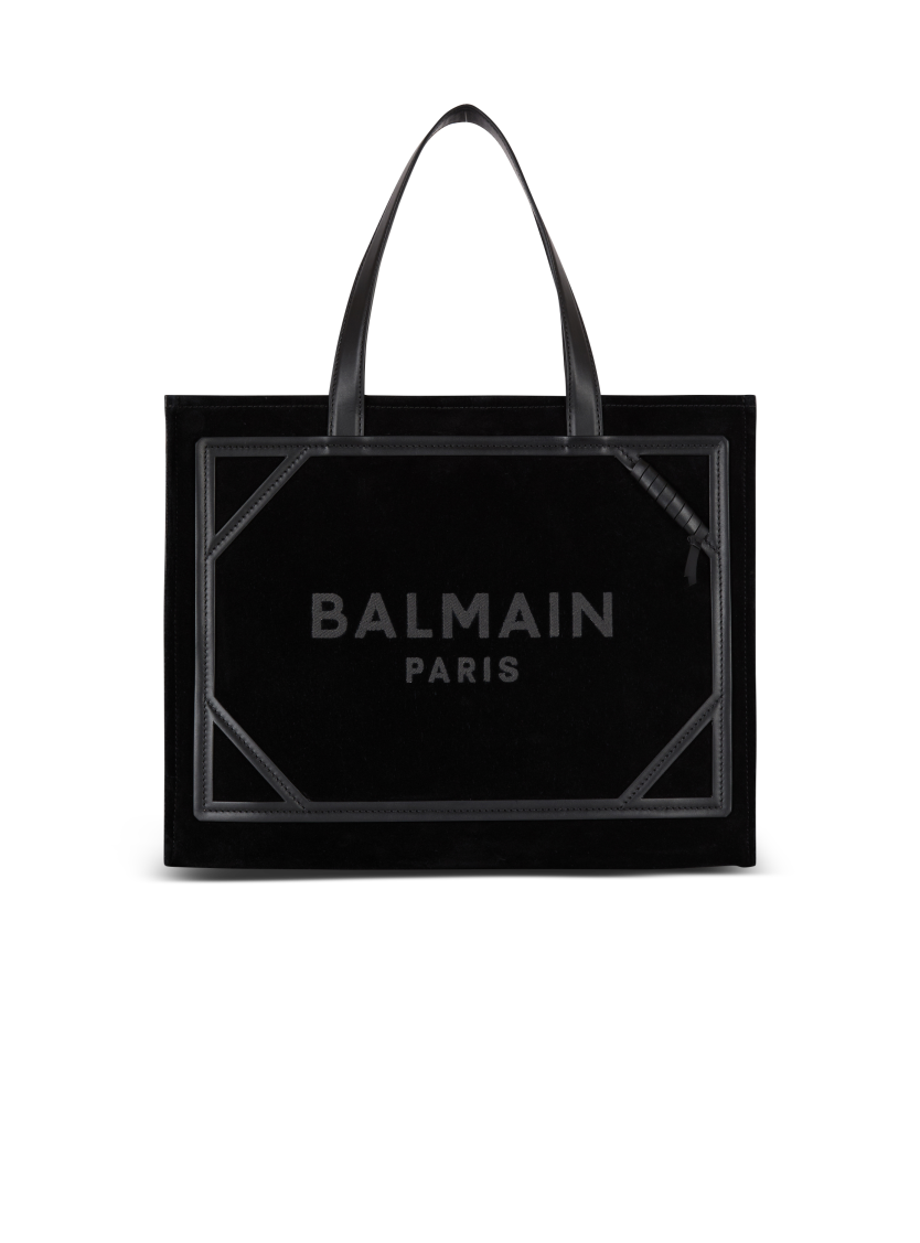 Medium suede B-Army tote bag