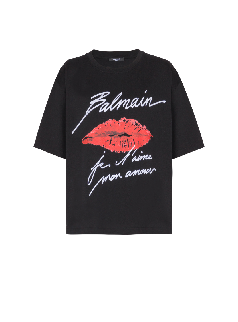 Short-sleeved T-shirt with Kiss print