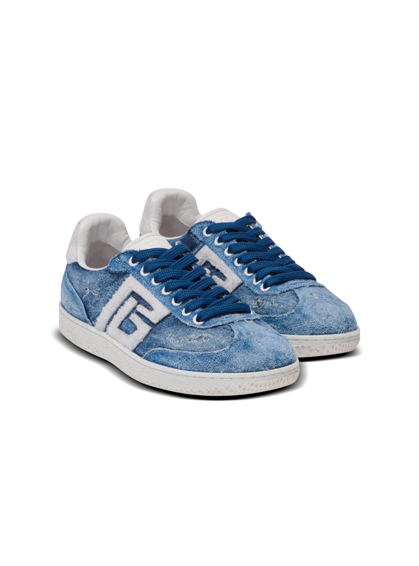 Denim Balmain Swan trainers