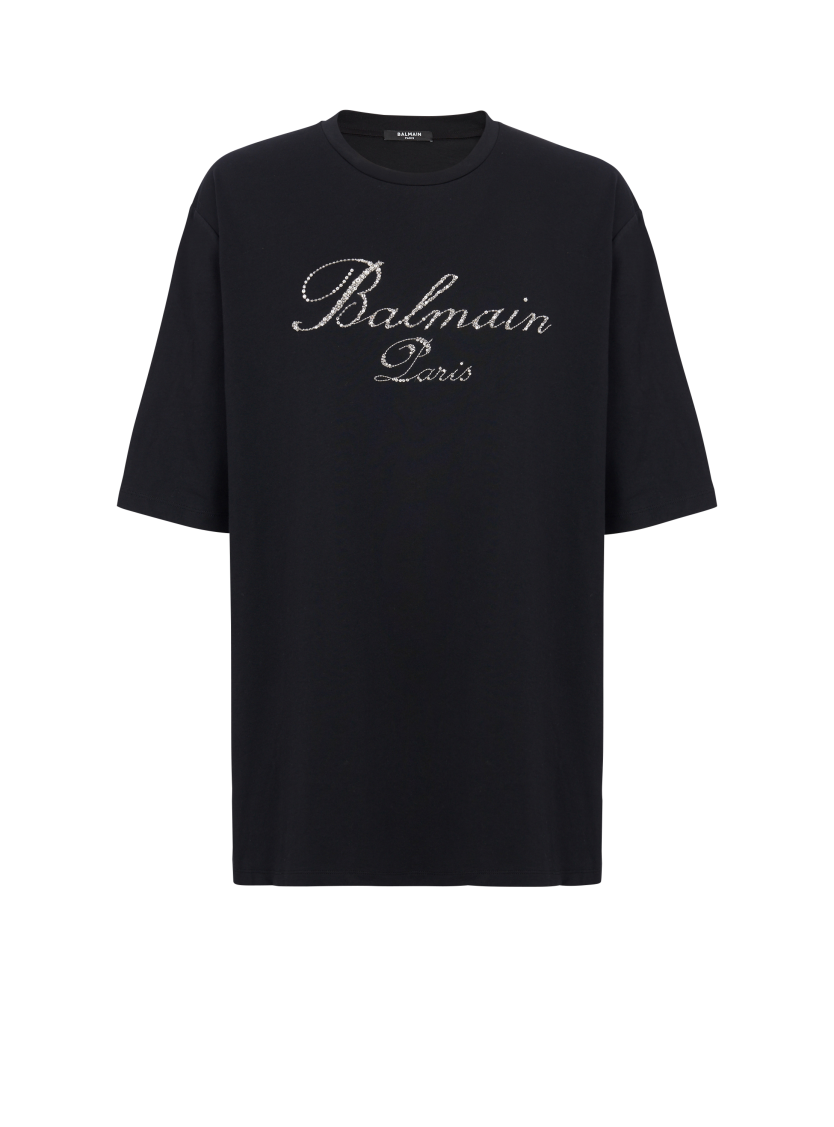 Balmain Signature embroidered T-shirt