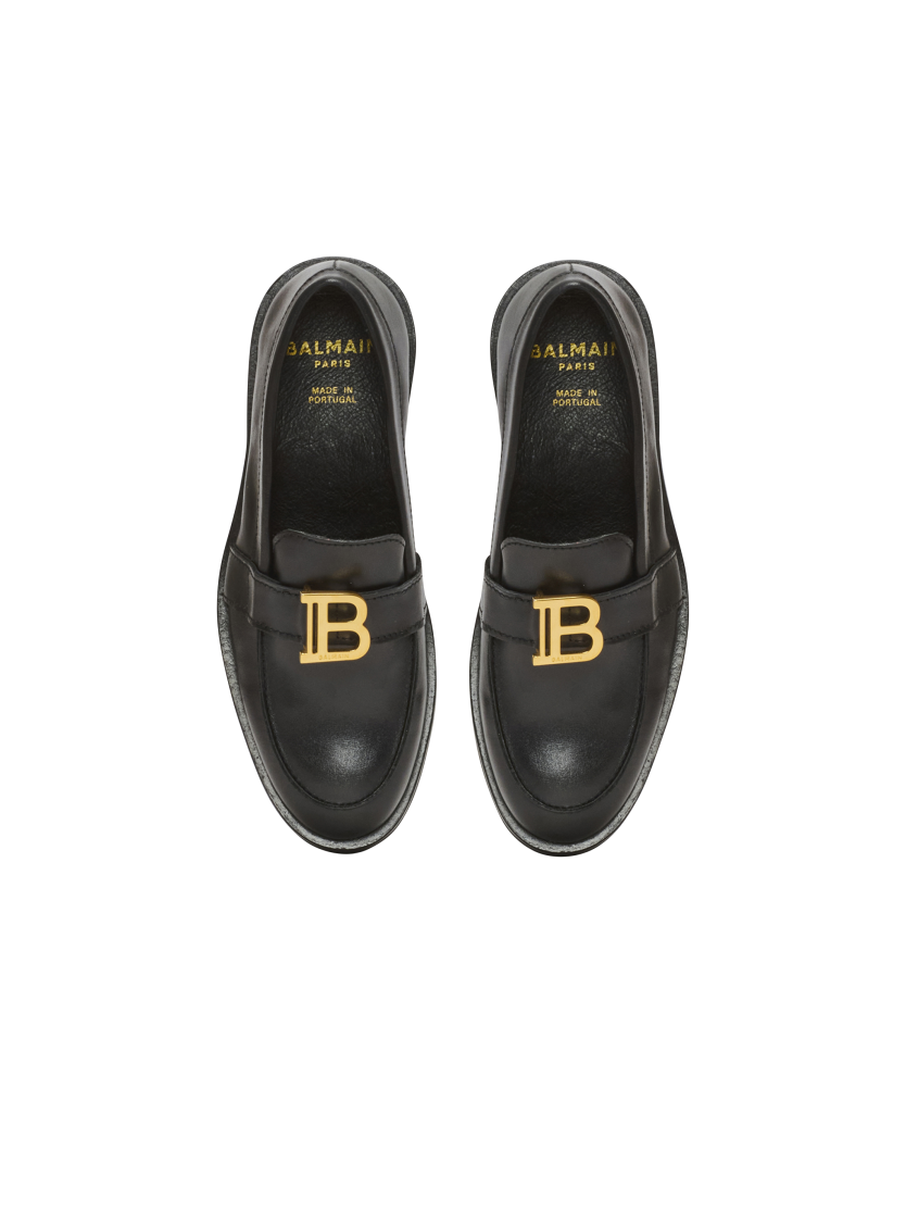 Leather loafers with B logo