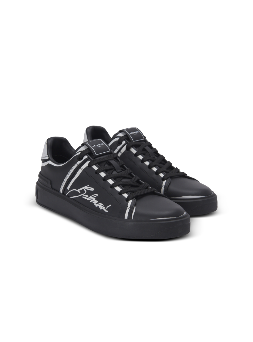 B-Court printed calfskin trainers