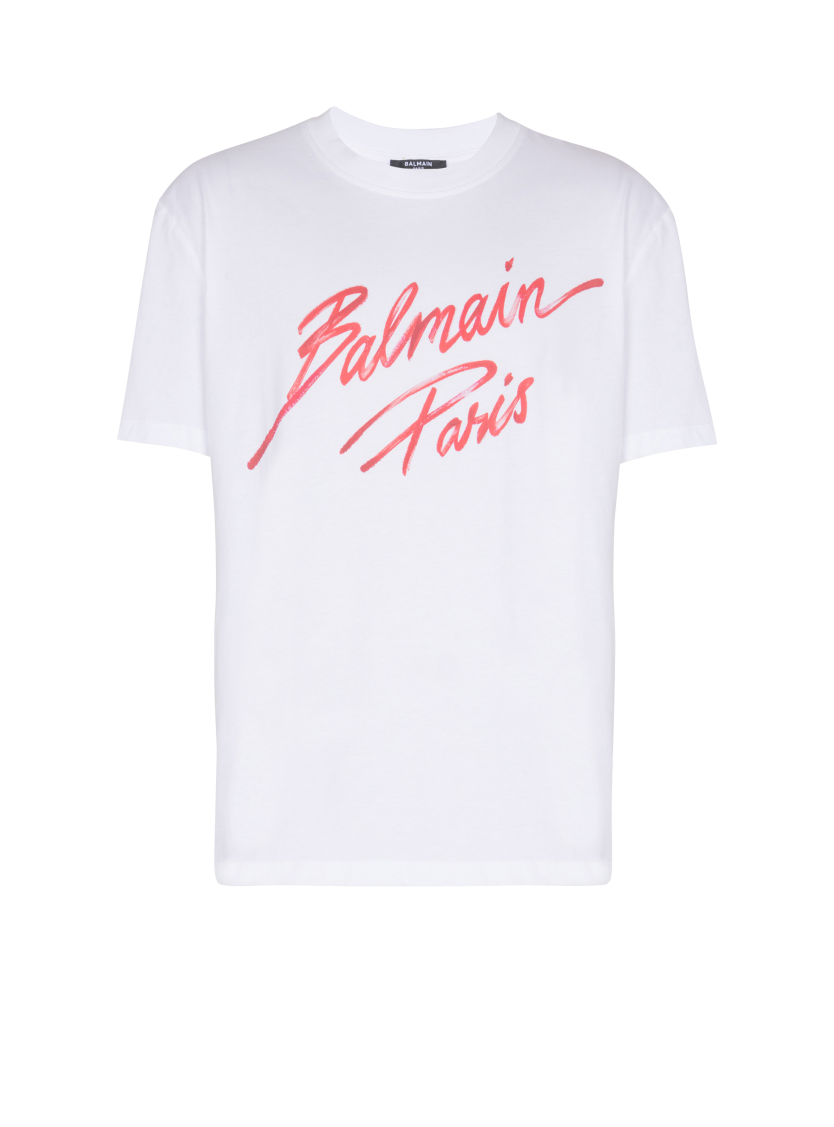 T-shirt with Balmain Lipstick print
