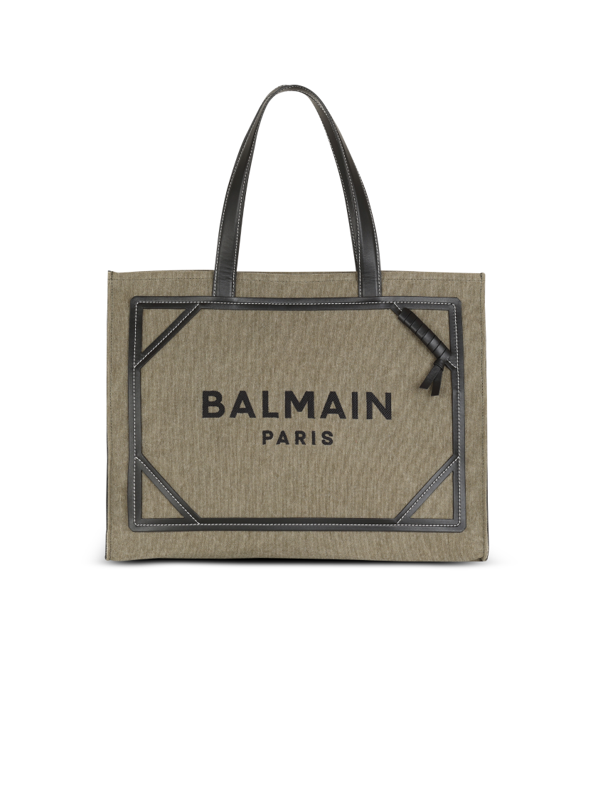 B-Army 42 canvas tote bag with leather details