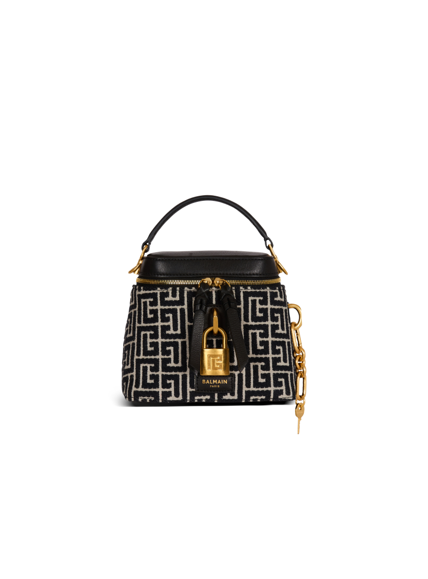 Pulse Vanity bag in monogrammed jacquard canvas and leather