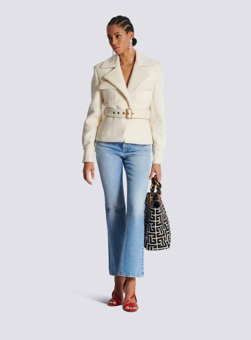 Wool belted coat
