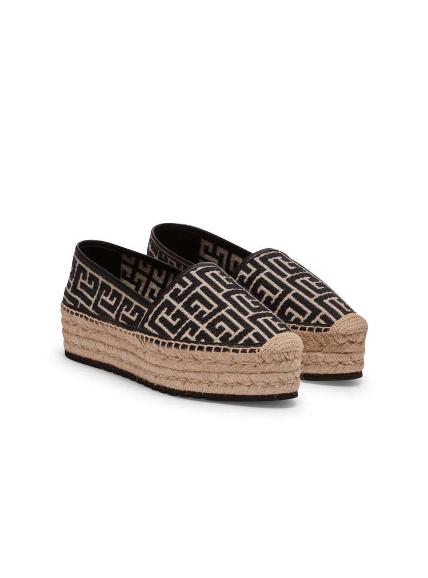 Alex canvas espadrilles with PB Labyrinth monogram