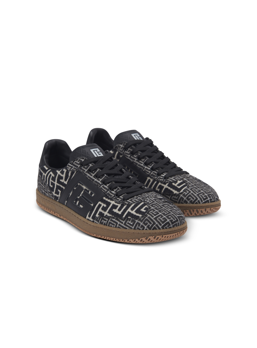Balmain Swan trainers in PB Labyrinth jacquard
