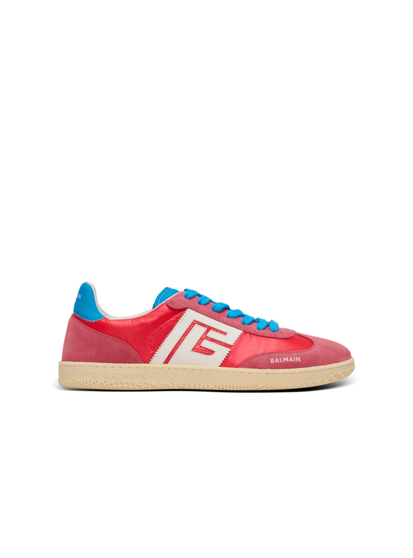 Balmain Swan suede and nylon trainers