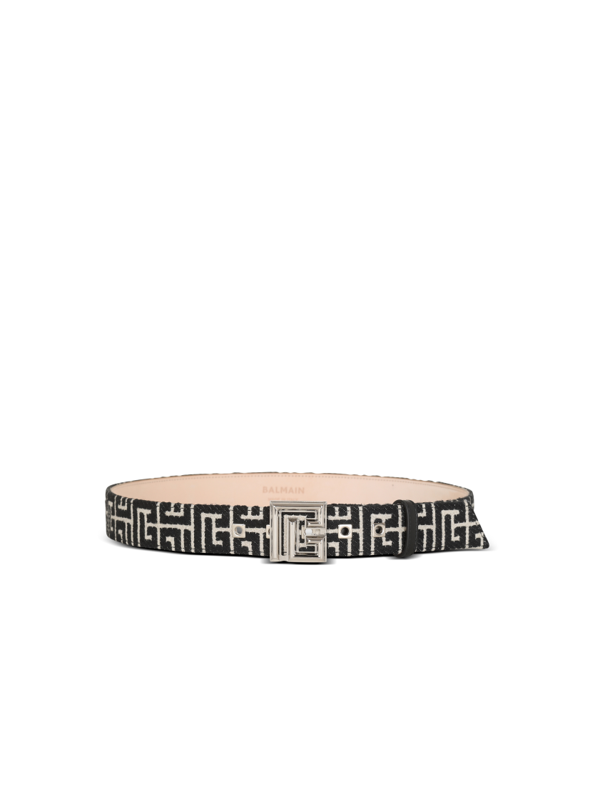 PB Belt in monogrammed jacquard