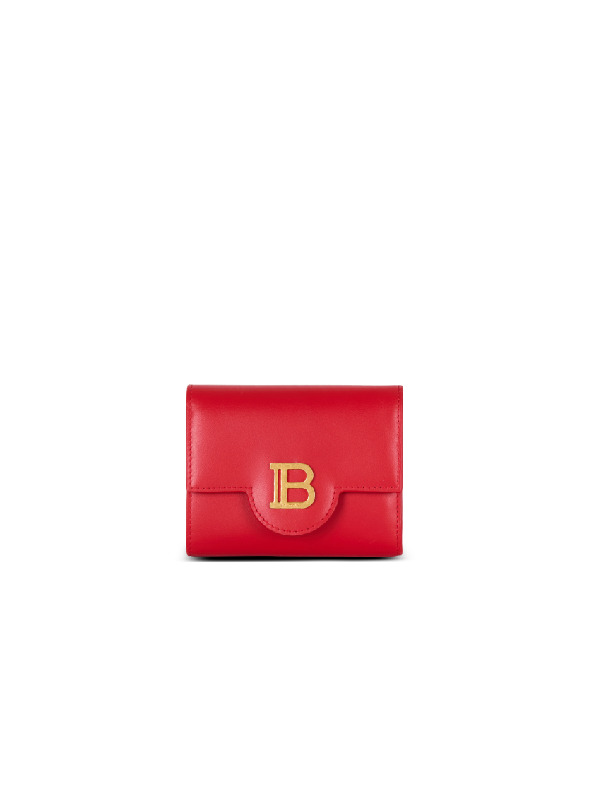 Printed calfskin B-Buzz trifold wallet