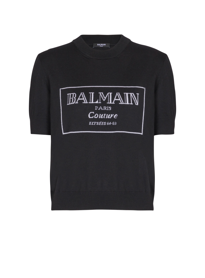Balmain Couture two-tone knit top