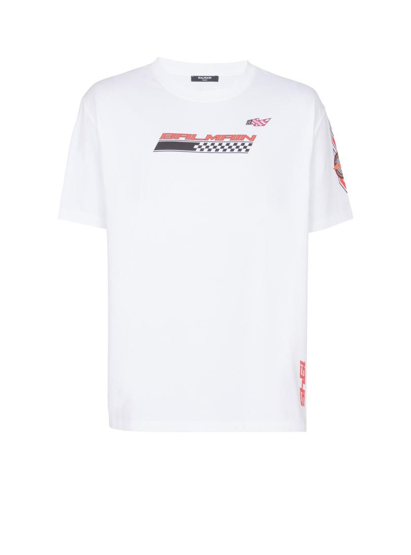 T-shirt with Balmain Racing print