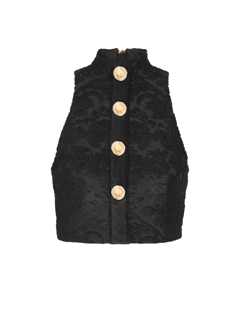 Baroque pattern buttoned top