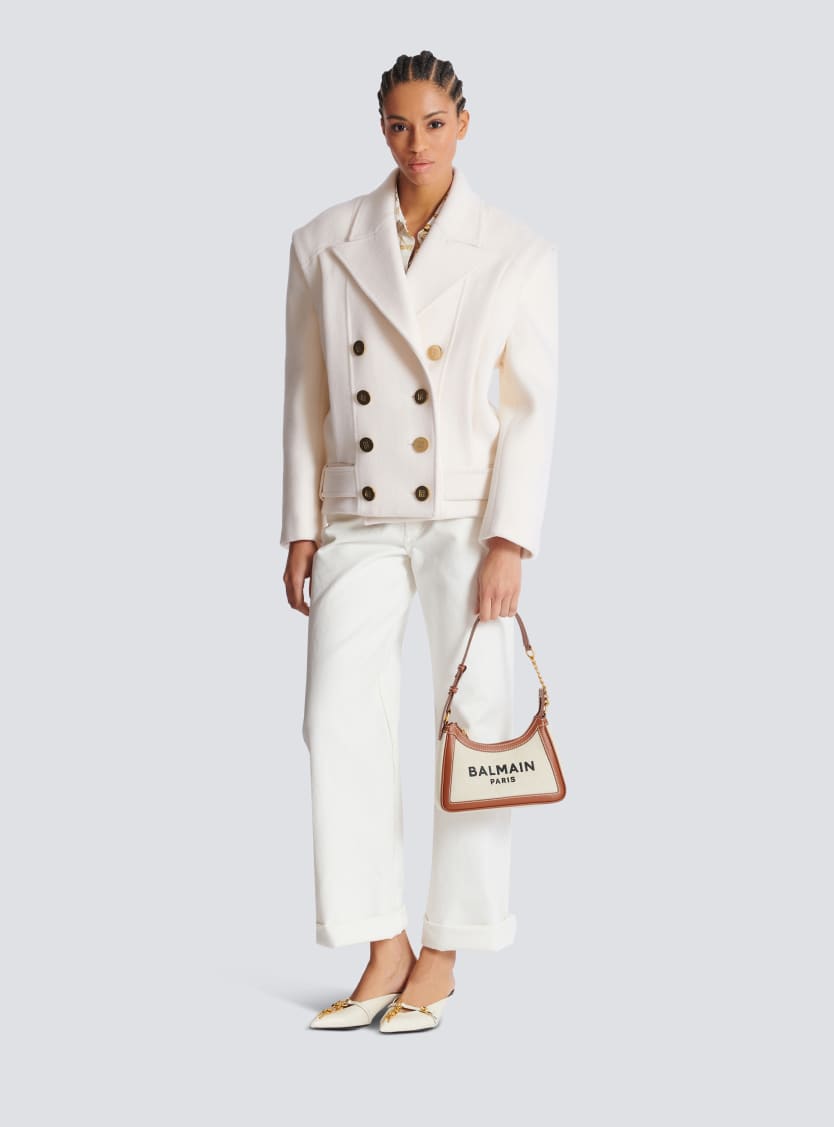 B-Army Shoulder canvas and leather bag