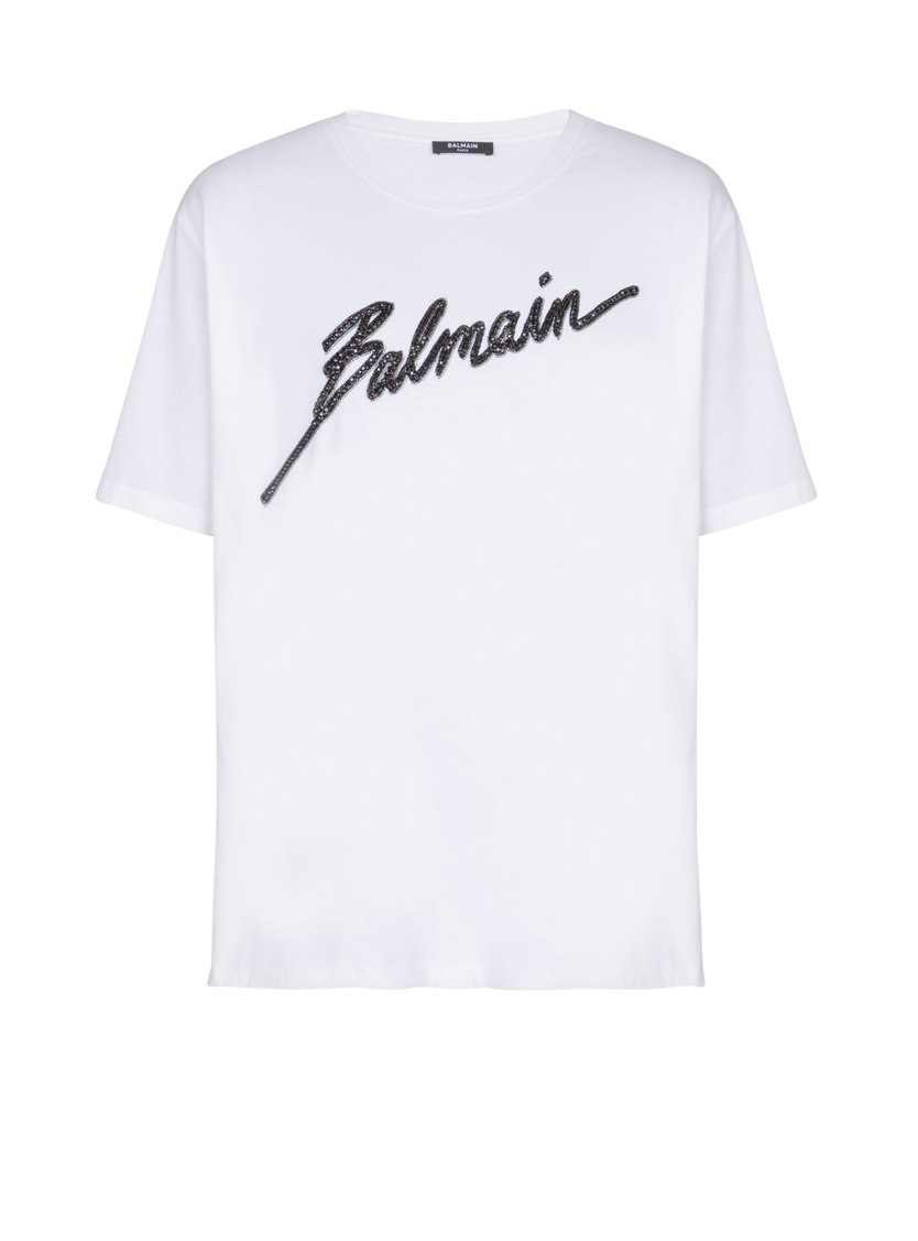 Embroidered Balmain Letter T-shirt