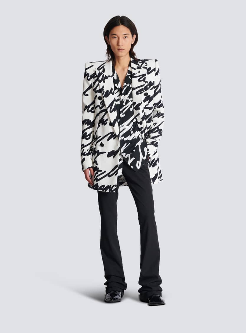 Twill pyjama shirt with "Love Letter" print