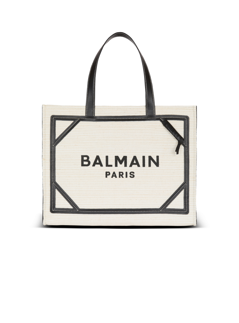 Medium raffia B-Army tote bag