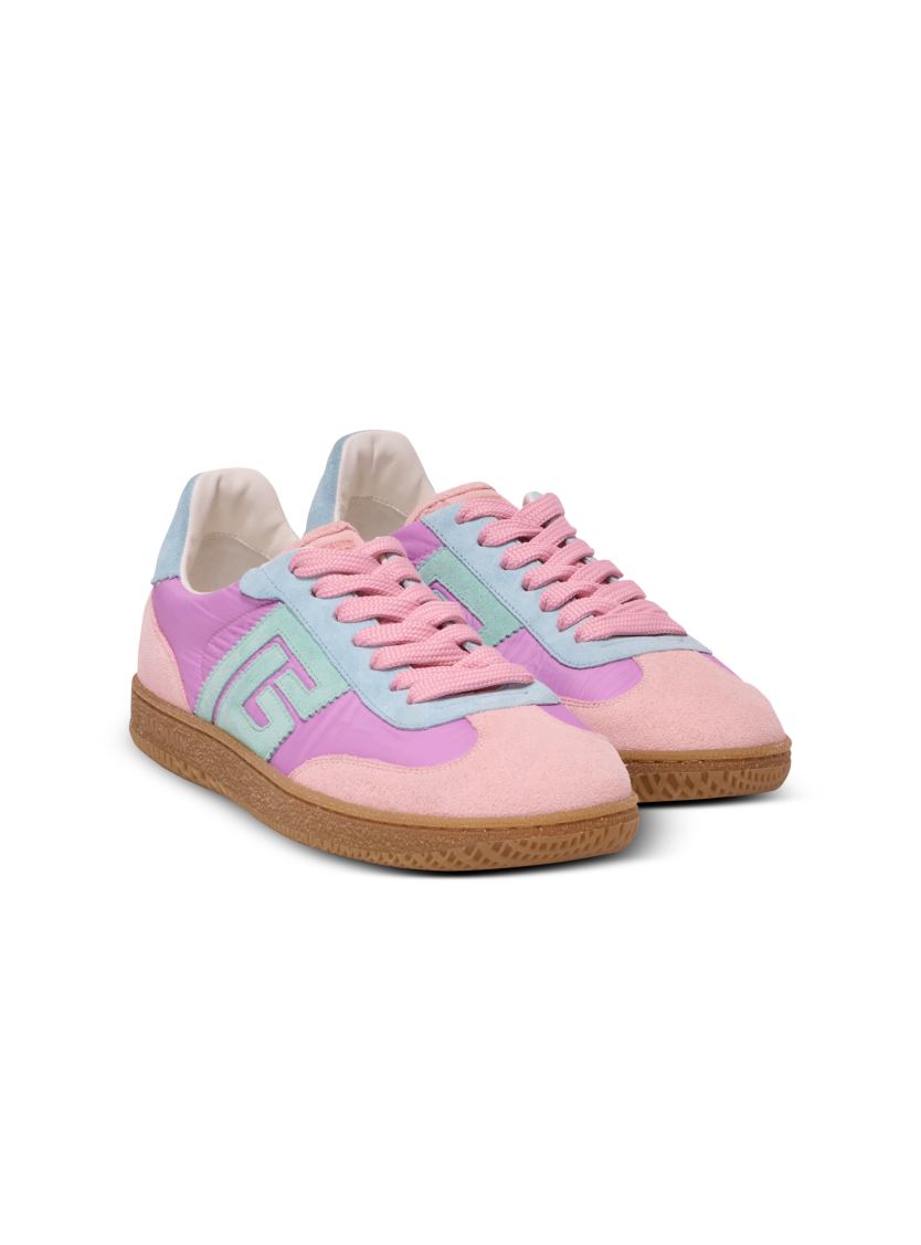 Balmain Swan suede and nylon trainers