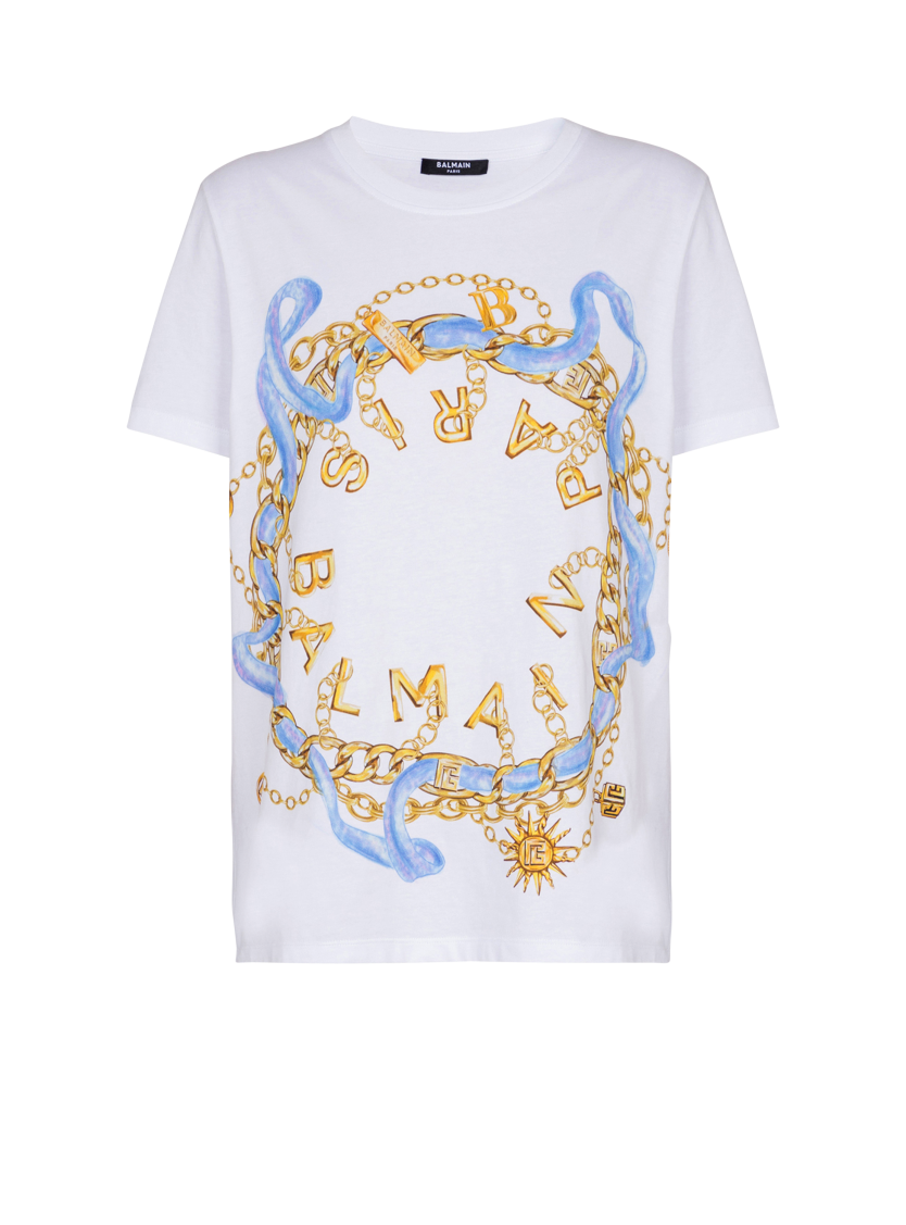 T-shirt with Balmain Paris Chain print