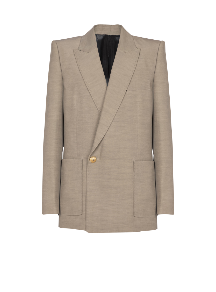1-button tailored cupro jacket