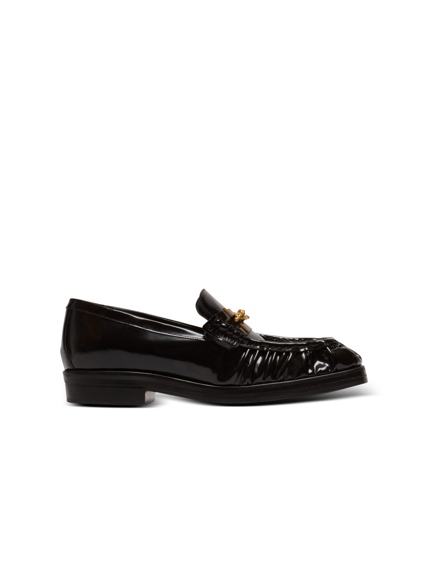 Sync glazed leather loafers