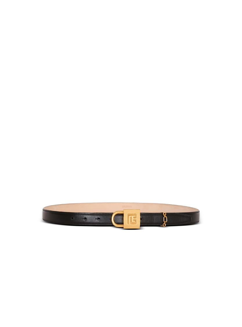 Sync narrow leather belt