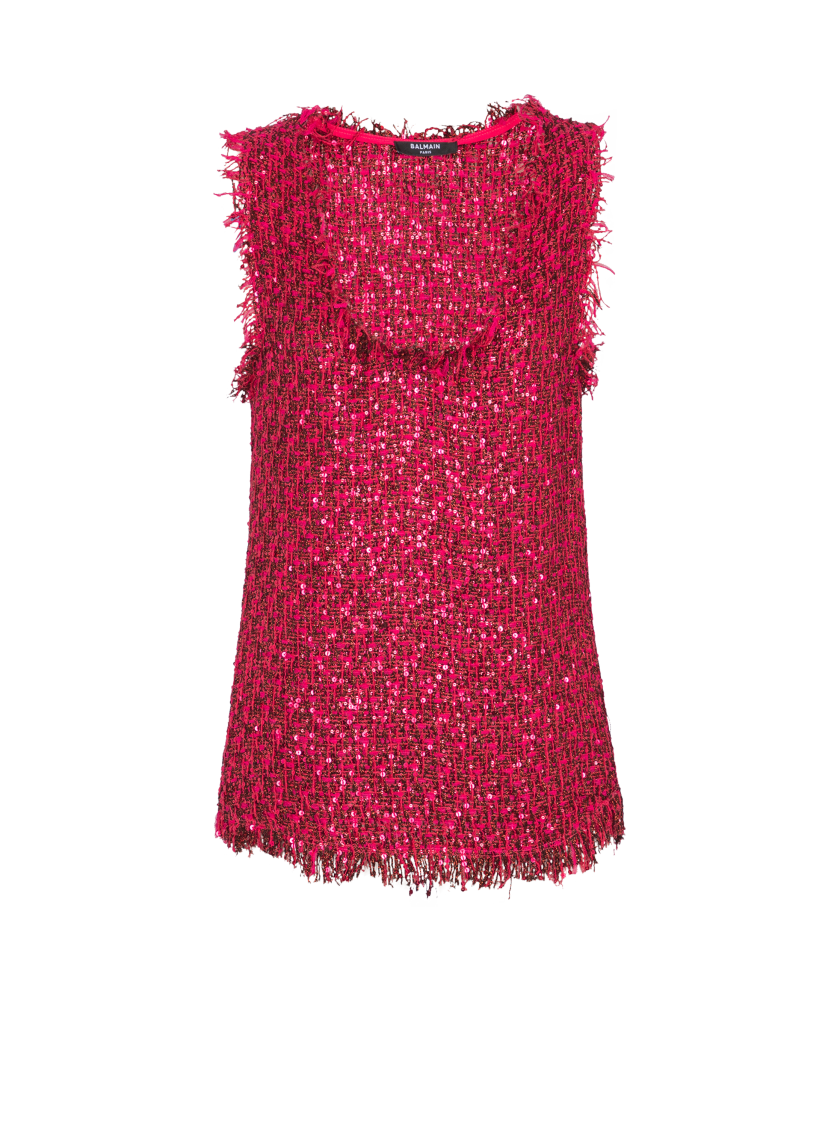 Glittered tweed top