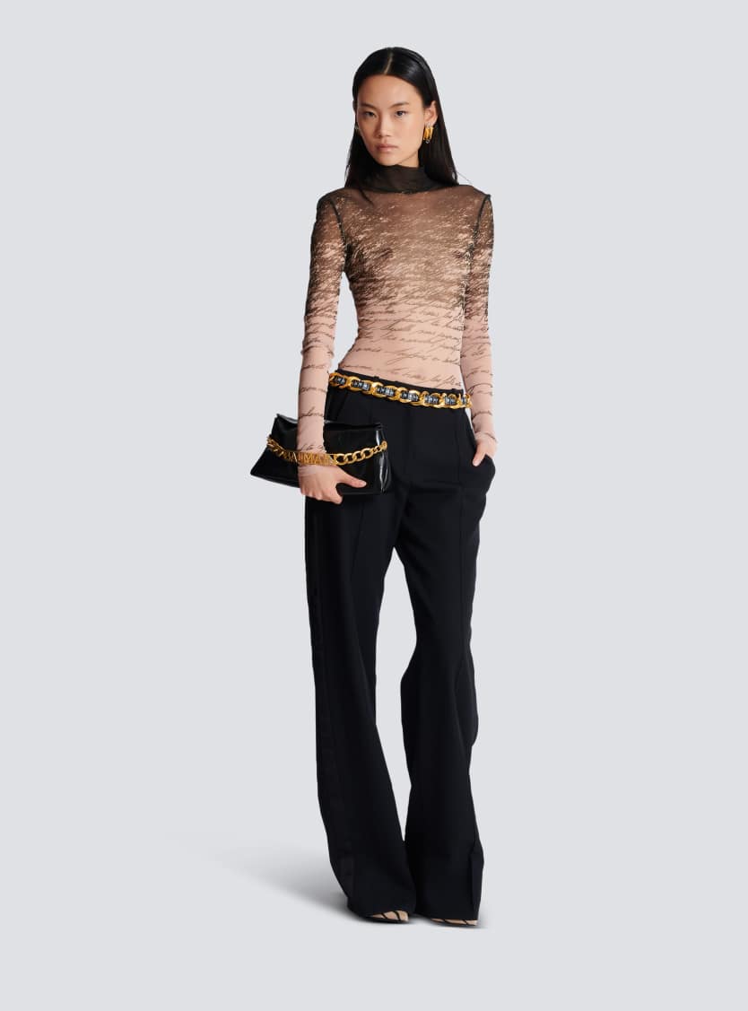 Long-sleeved top with "Love Letter" print