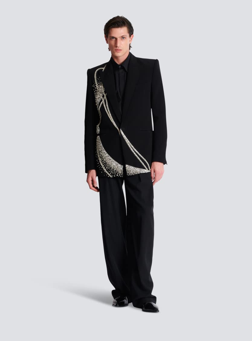 1-button jacket with Galaxy embroidery