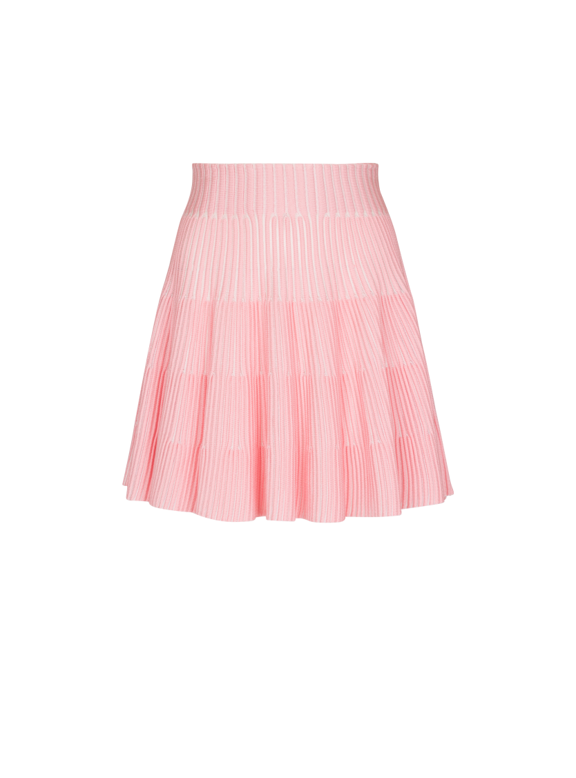 A-line textured knit skirt