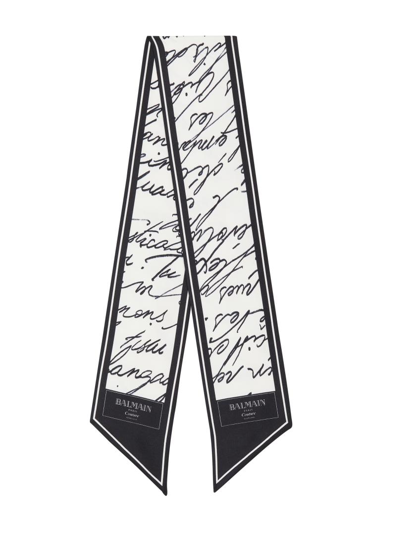 Printed silk "Love Letter" bandana