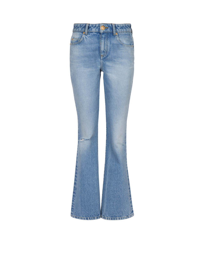 Flared denim jeans