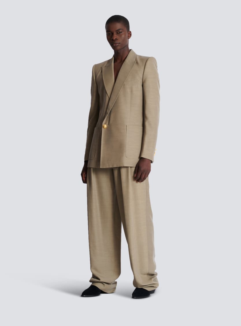 1-button tailored cupro jacket