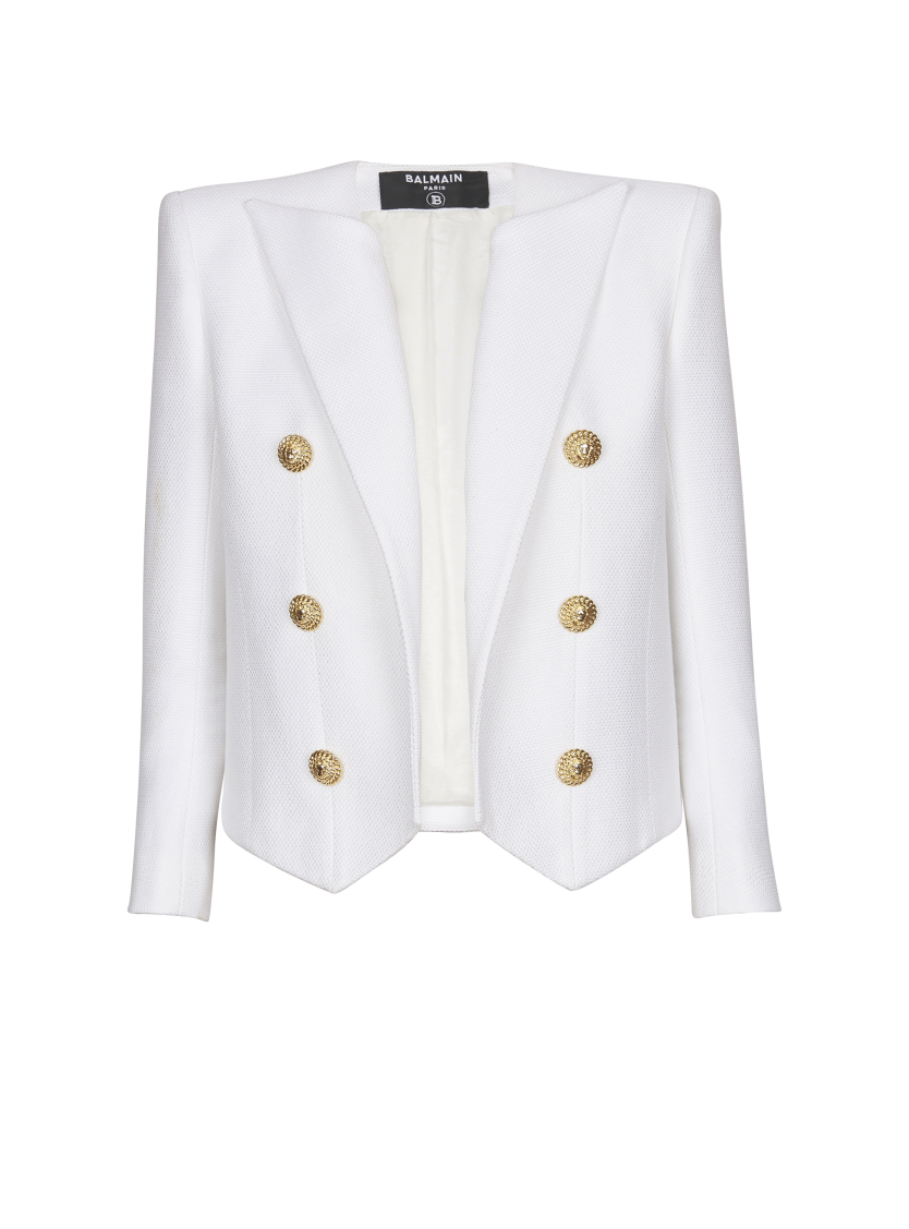 Cropped jacket with 6 buttons