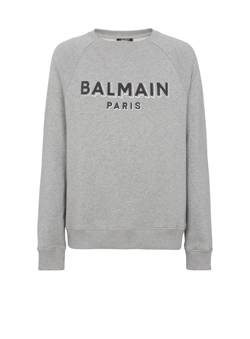 Metallic flocked Balmain sweatshirt
