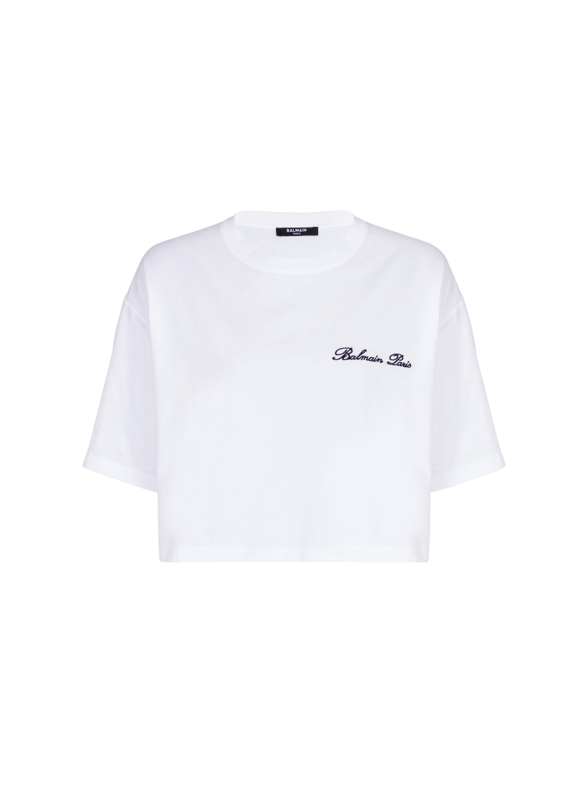 T-shirt with Balmain Signature embroidery