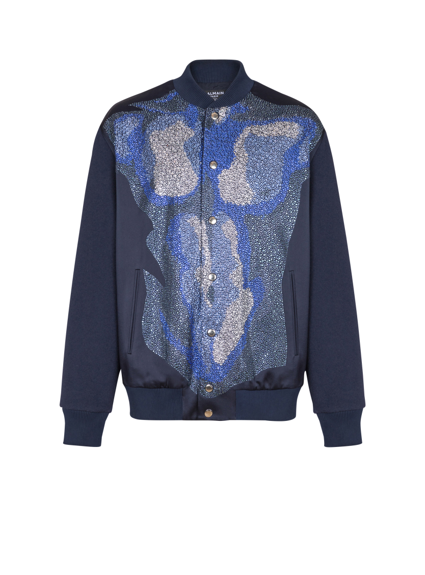 Bomber jacket with rhinestone torso