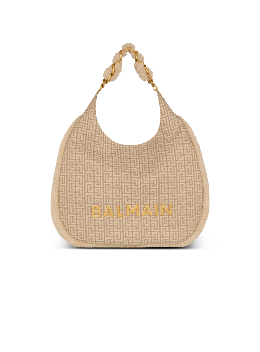 Large 1945 Soft Hobo bag in nylon with a PB Labyrinth monogram