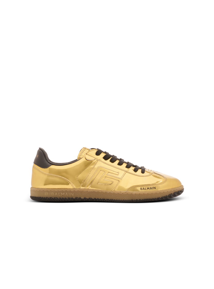 Balmain Swan trainers in mirror-effect leather