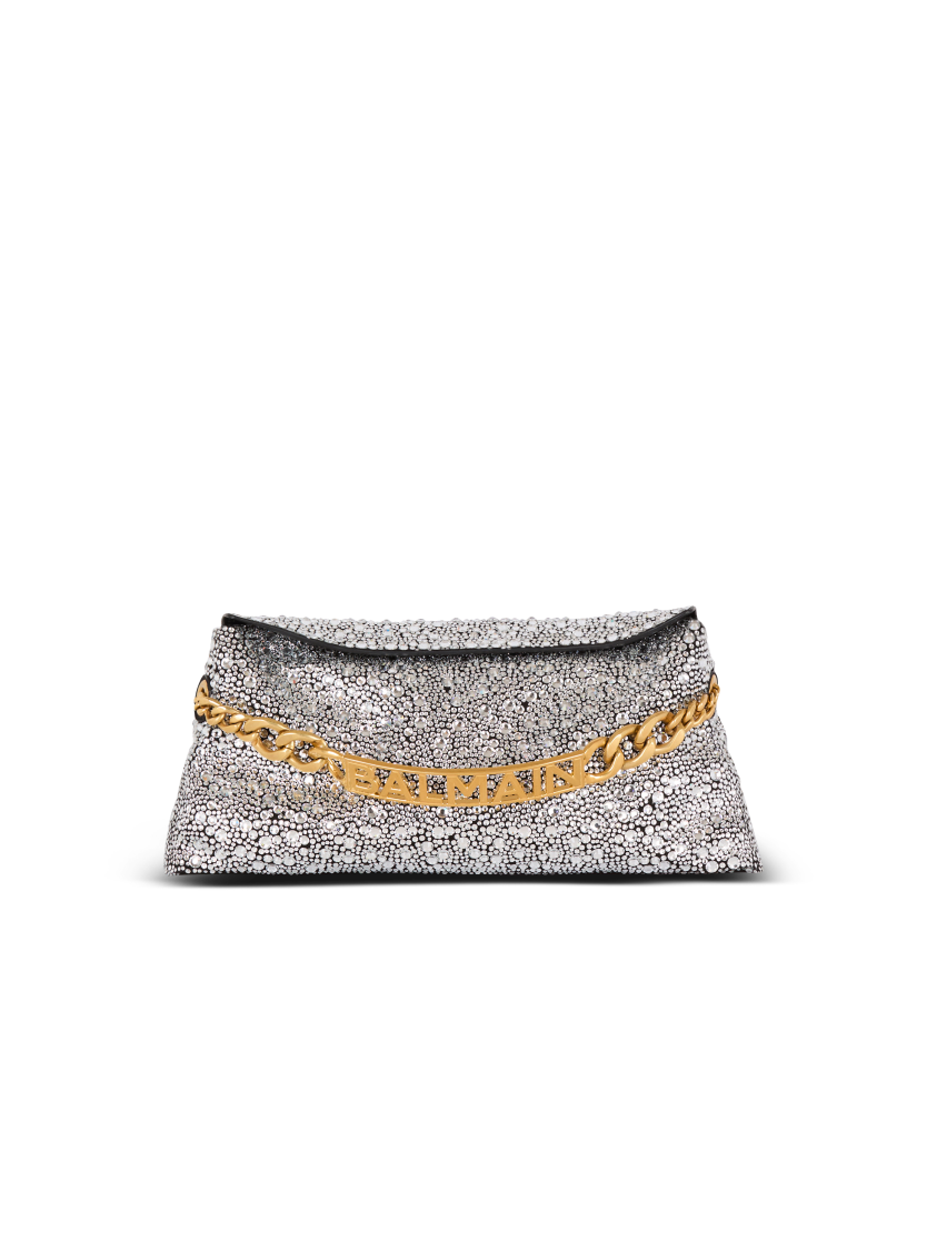 1945 Soft suede and rhinestone clutch