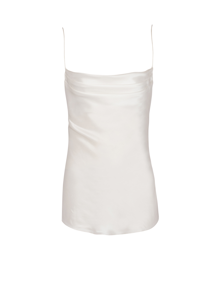 Draped satin top