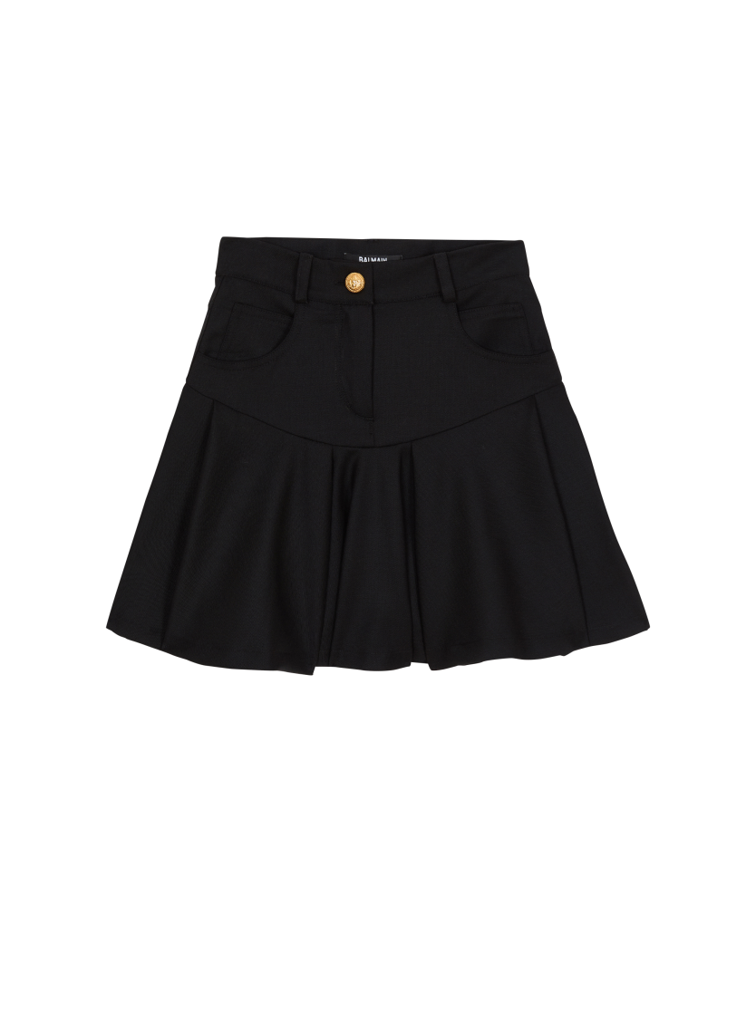 Plain flared skirt