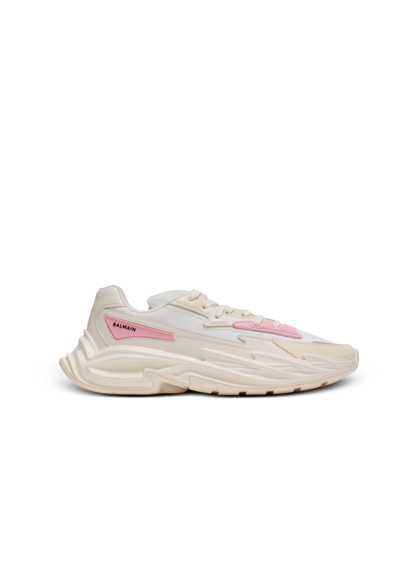 Run-Row leather and nylon sneakers