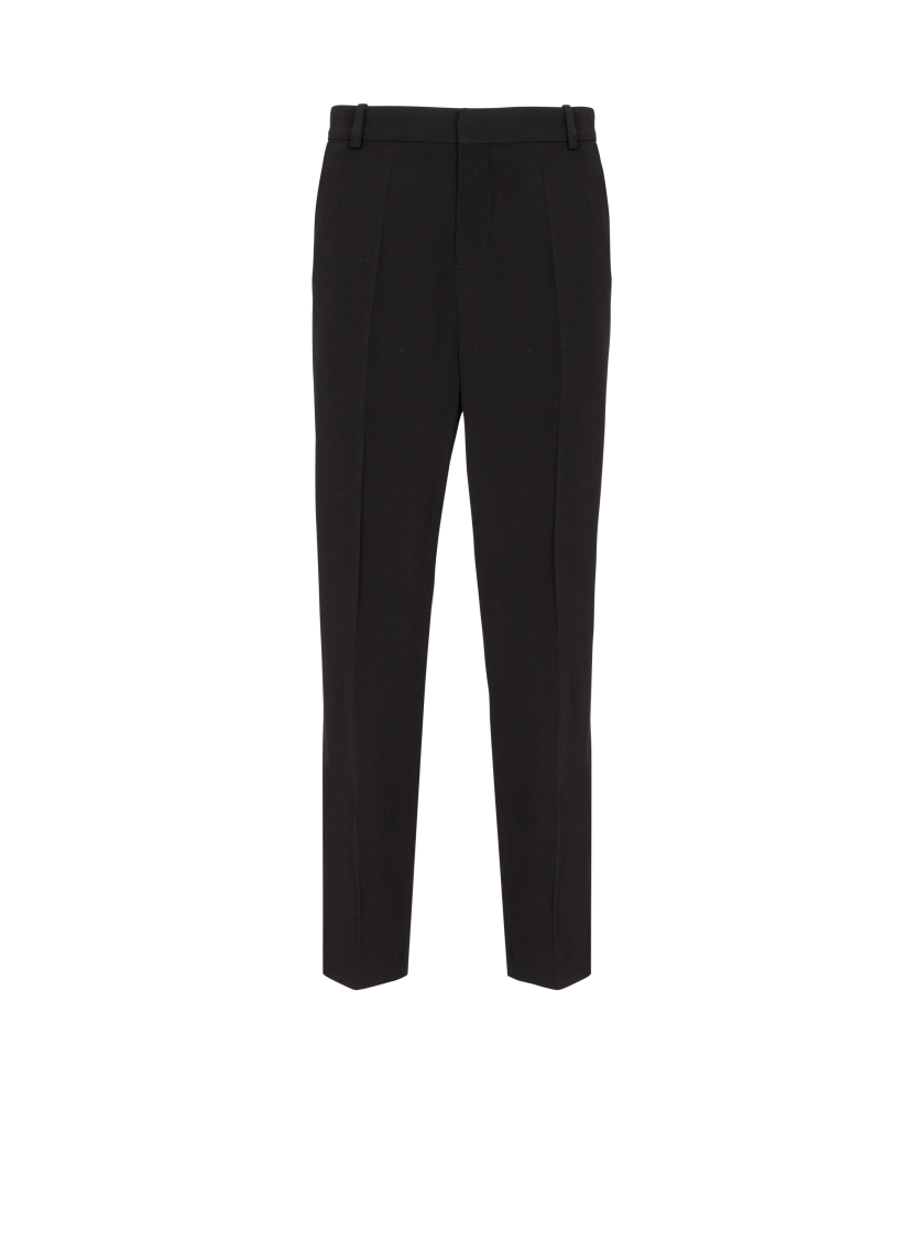 Crepe straight-leg trousers