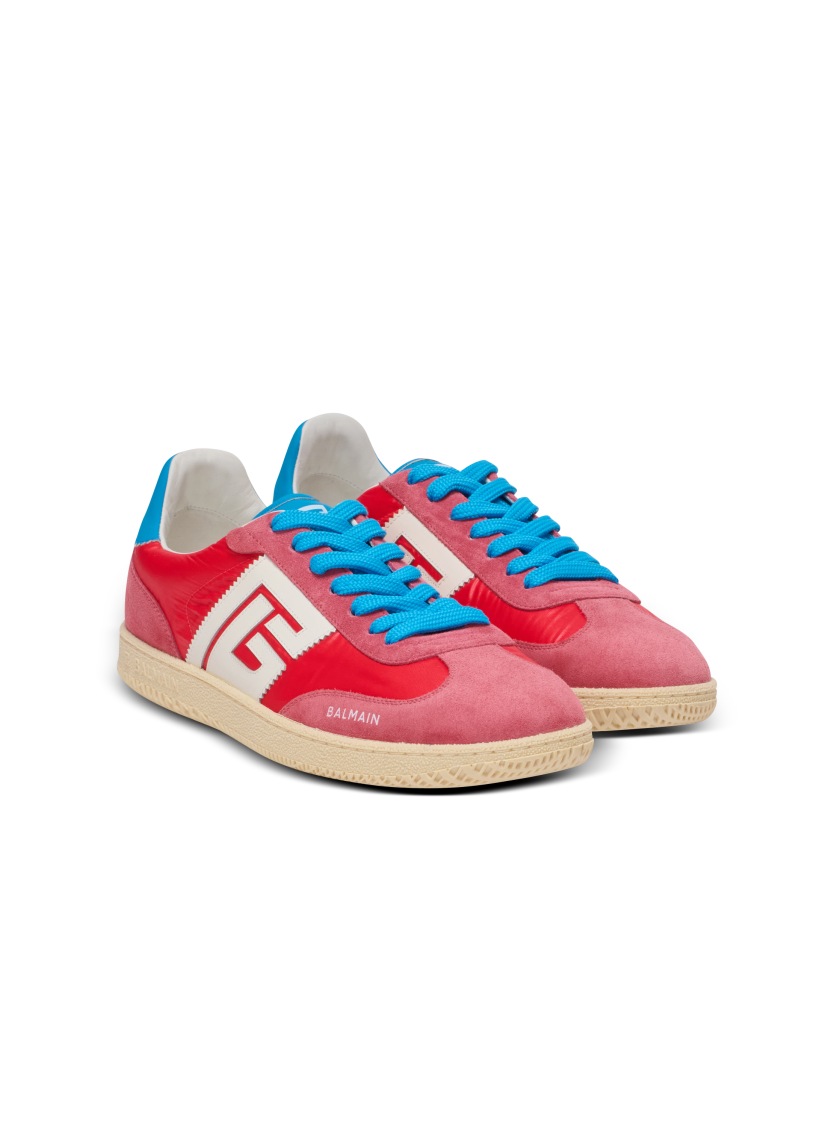 Balmain Swan suede and nylon trainers
